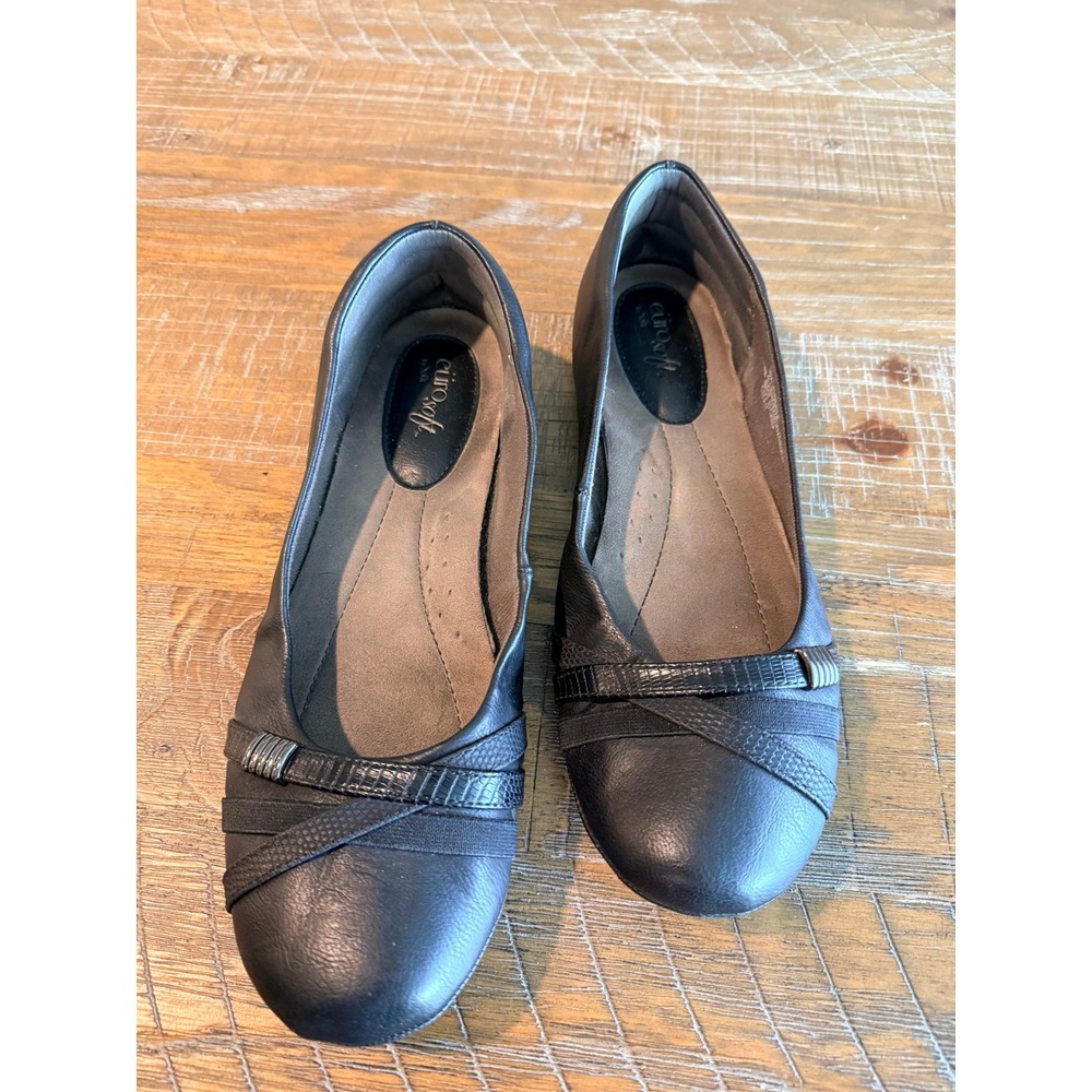 Eurosoft by Sofft Shaina Black Ballet Flats Size 11M 102770 Slip On Work Shoes